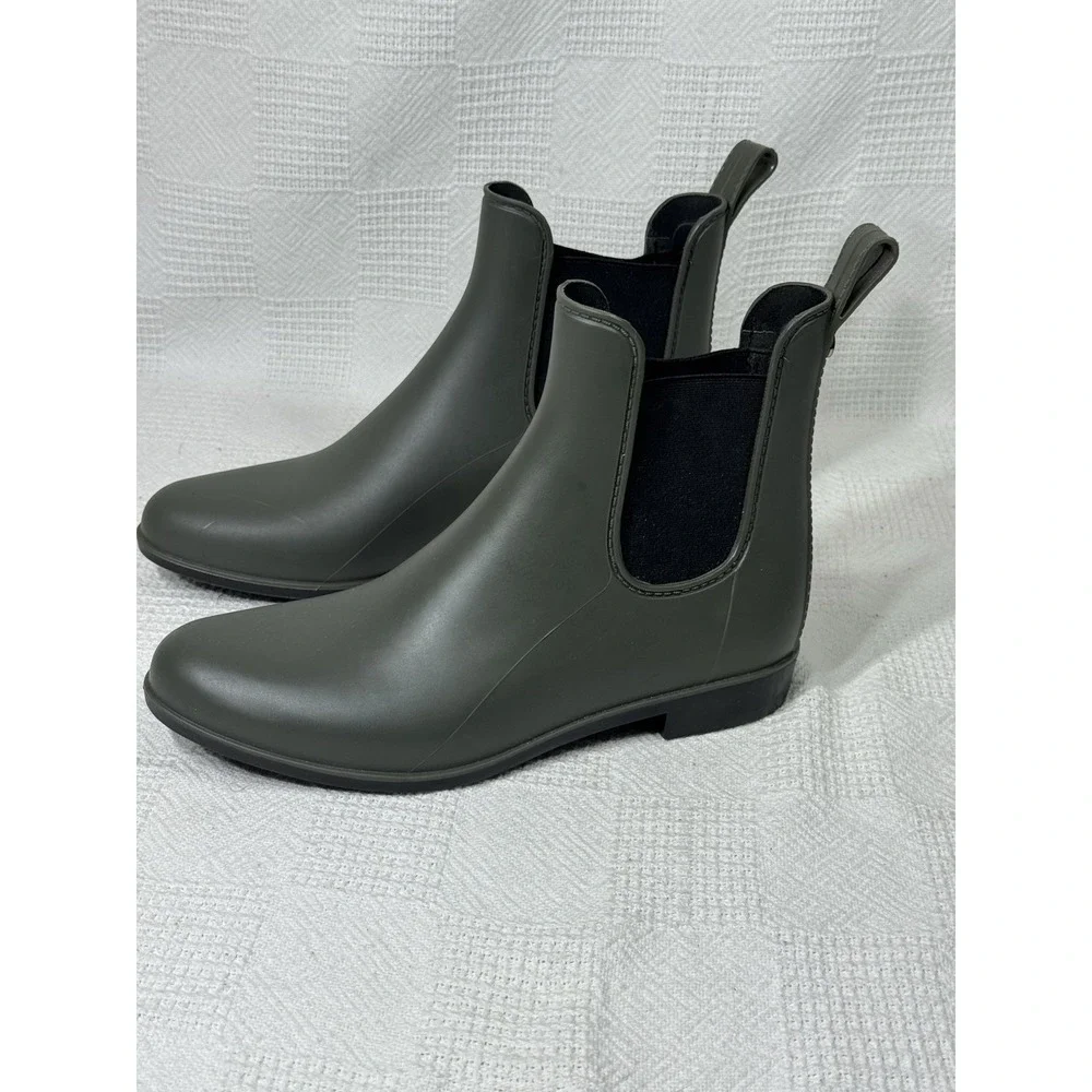 Sam Edelman Womens 9 Tinsley Moss Green Chelsea Ankle Rain Bootie